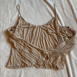 Cold shoulder Long Sleeve Top